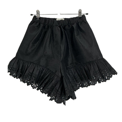 Kika Vargas Ruffled Black Frida Shorts Size 2