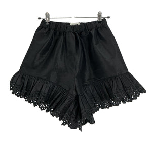Kika Vargas Ruffled Black Frida Shorts Size 2