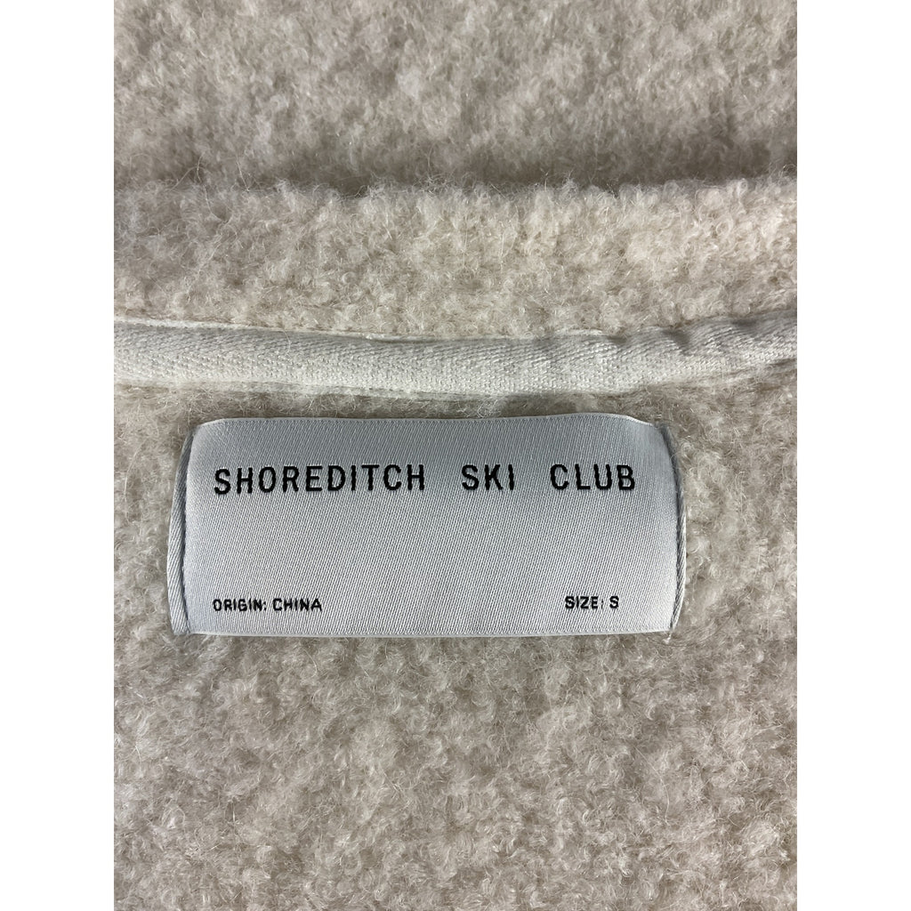Shoreditch Ski 'Club' White Roxy Long Cardigan Size S