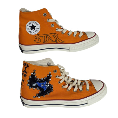 Converse Embellished Orange Chuck 70 Sneakers Size 7.5 US
