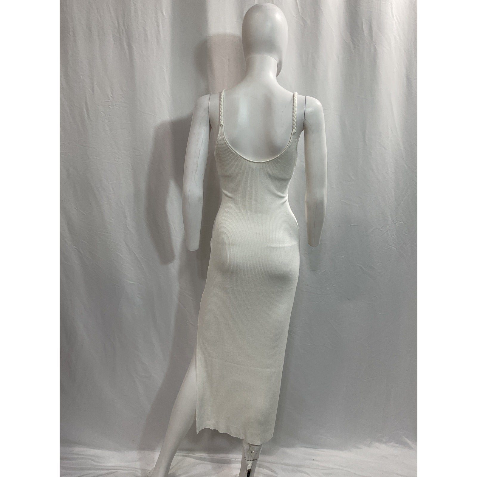 The Range 'Braided' White Strap Midi Dress Size L