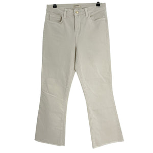 L'Agence Cropped Beige Kendra Denim Jeans Size 29