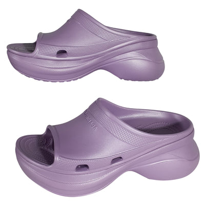 Balenciaga Platform Lilac Pool Crocs Slides Size FR 41 / US 11