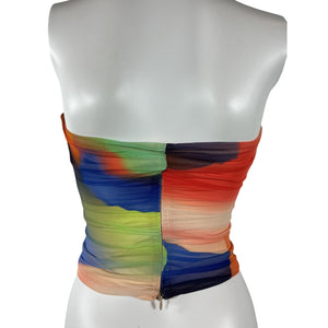 Nicholas 'Alanna' Blue Polyester Diamond Cutout Top Size 0