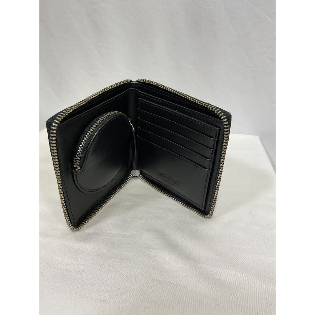 Jacquemus 'Le Carre Rond' Black Leather Handbag