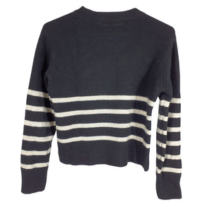 Frame Clean Black Cashmere Crewneck Sweater Size S / P