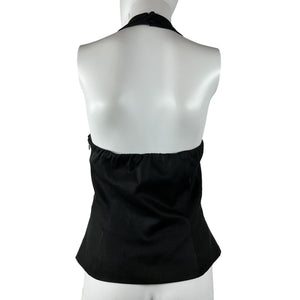 Reformation Sleek Black Tate Halter Top Size 2