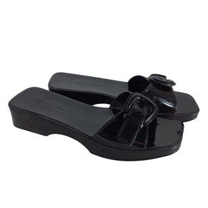 Veronica Beard Glossy Black Davina Jelly Sandals Size 7 m
