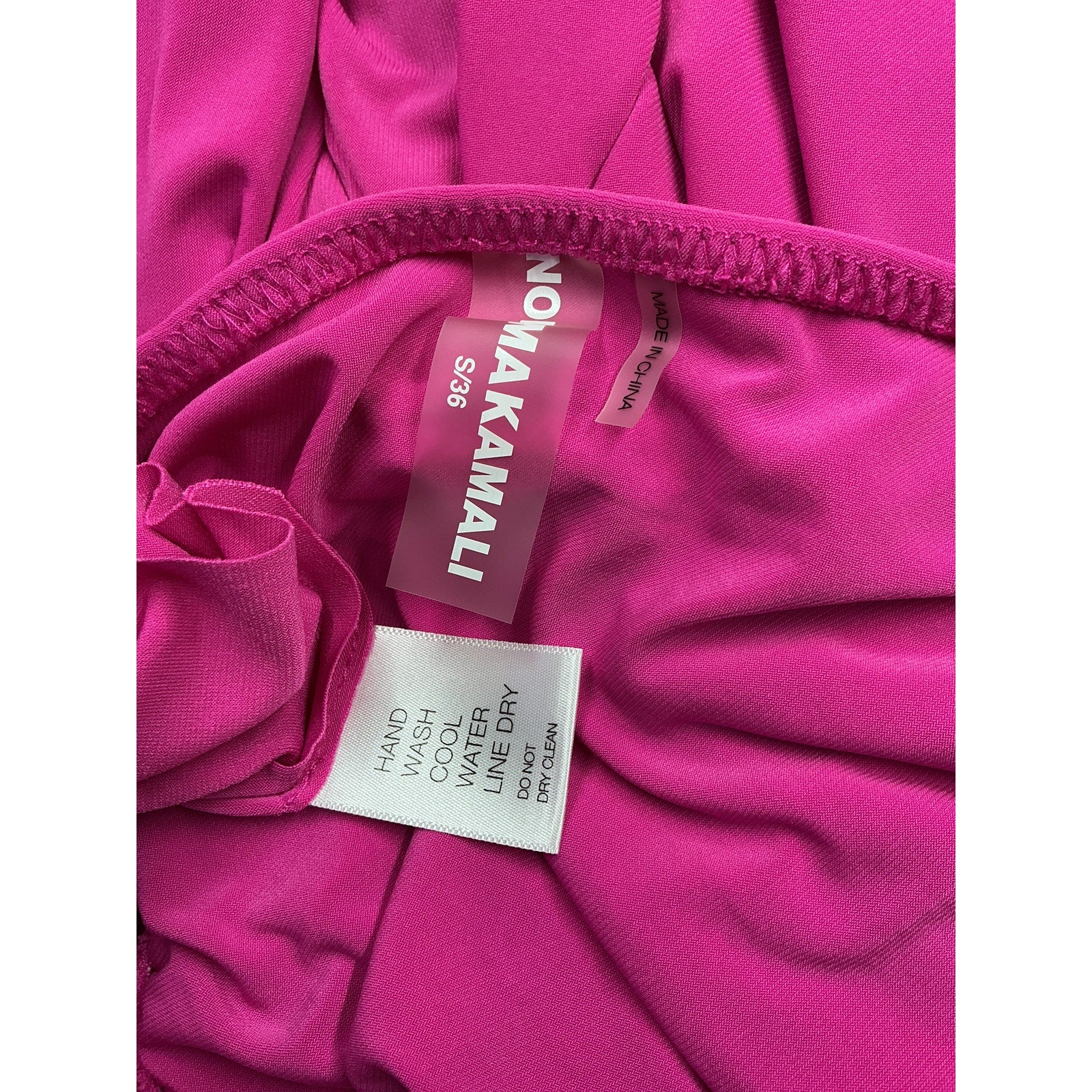 Norma Kamali 'Diana' Pink Polyester Fishtail Gown Size S