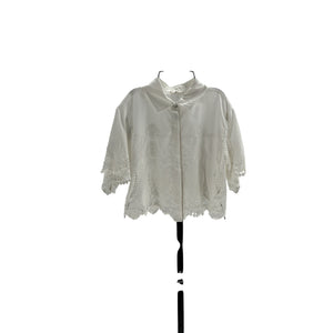 Tularosa 'August' White Cotton Button Up Top Size S