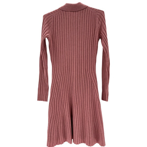 Hatch Ribbed Pink Addie Polo Sweater Size 1 Dress