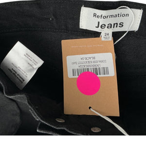 Reformation High-Rise Bootcut Black Donna Denim Jeans Size 24