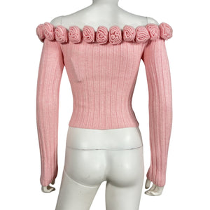 Majorelle Ribbed Pink Jalin Sweater Size XS