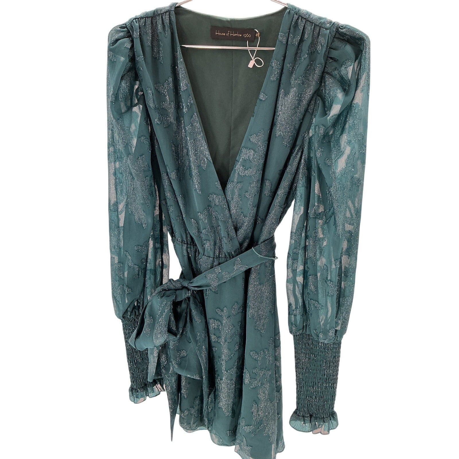 House Of Harlow 1960 x Revolve 'Sumner' Green Poly Mini Dress Size S