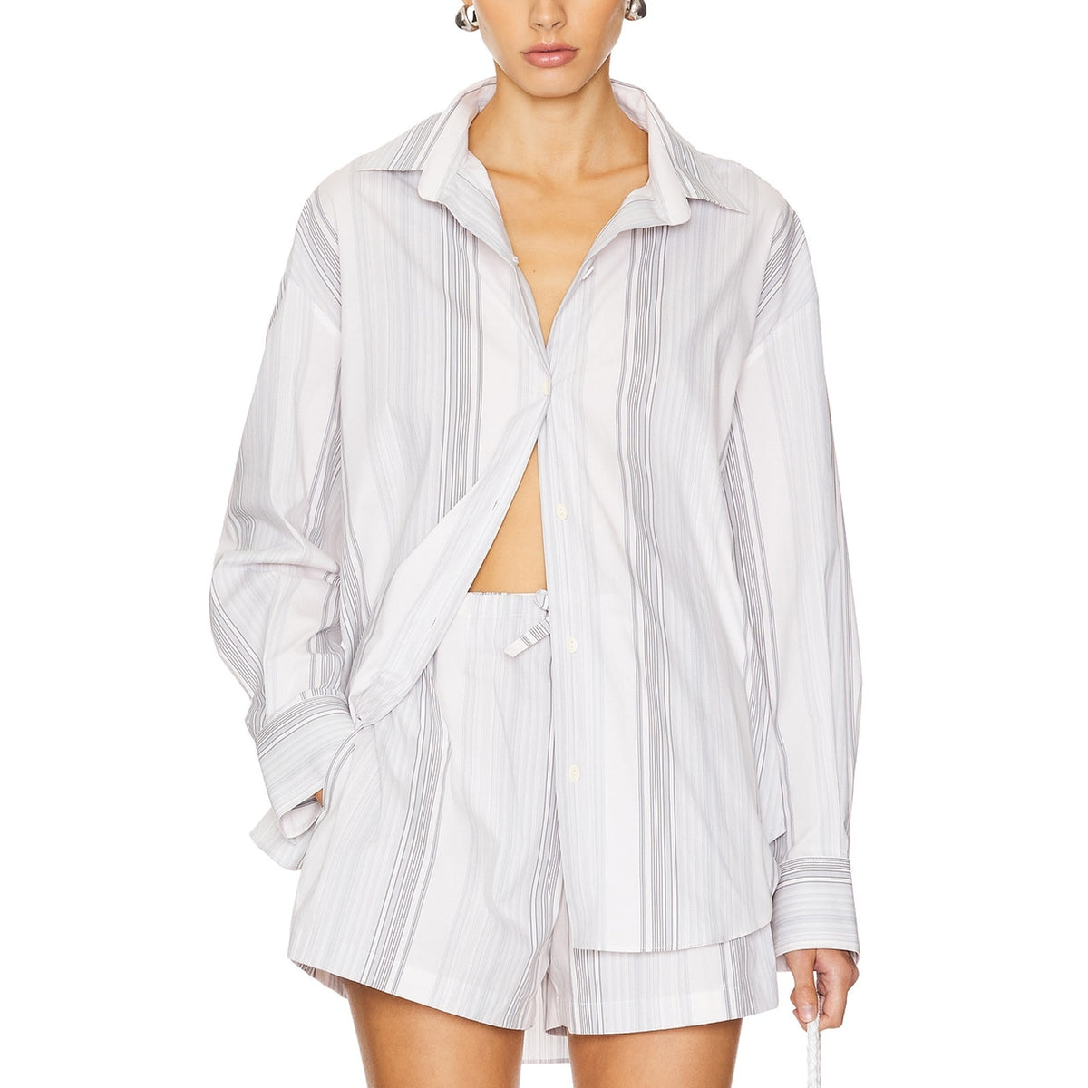 Faithfull The Brand 'En Vau' White Poplin Shirt Size 6