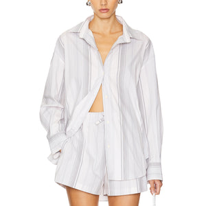 Faithfull The Brand 'En Vau' White Poplin Shirt Size 6