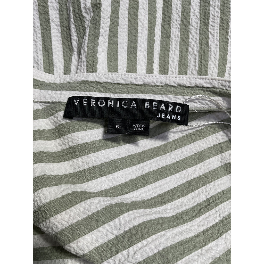 Veronica Beard Denim Jean 'Avella' Green Cotton Dress Size 6