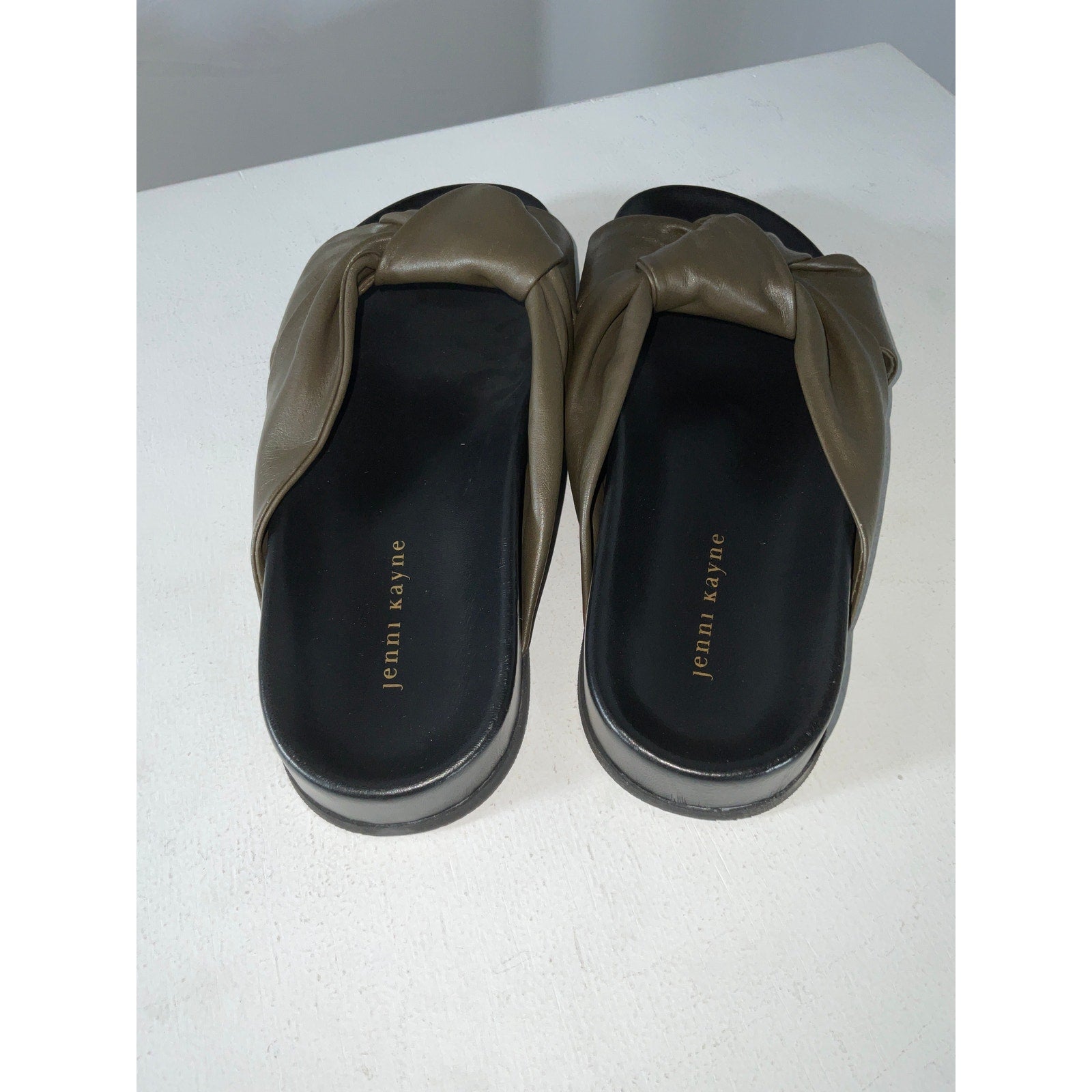 Jenni Kayne Brown Leather Knot Sandal Size 10