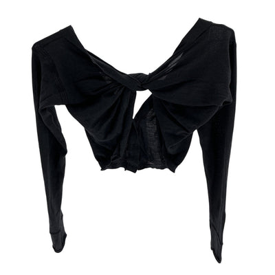 Jacquemus Cropped Black Soli Cardigan Size 38 EU / US 6