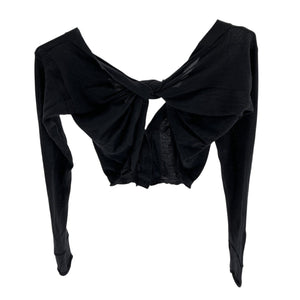 Jacquemus Cropped Black Soli Cardigan Size 38 EU / US 6