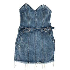 Retrofête Strapless Blue Ashlyn Dress Size S