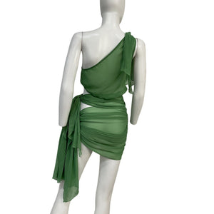 Tularosa Sheer Green Ina Dress Size M