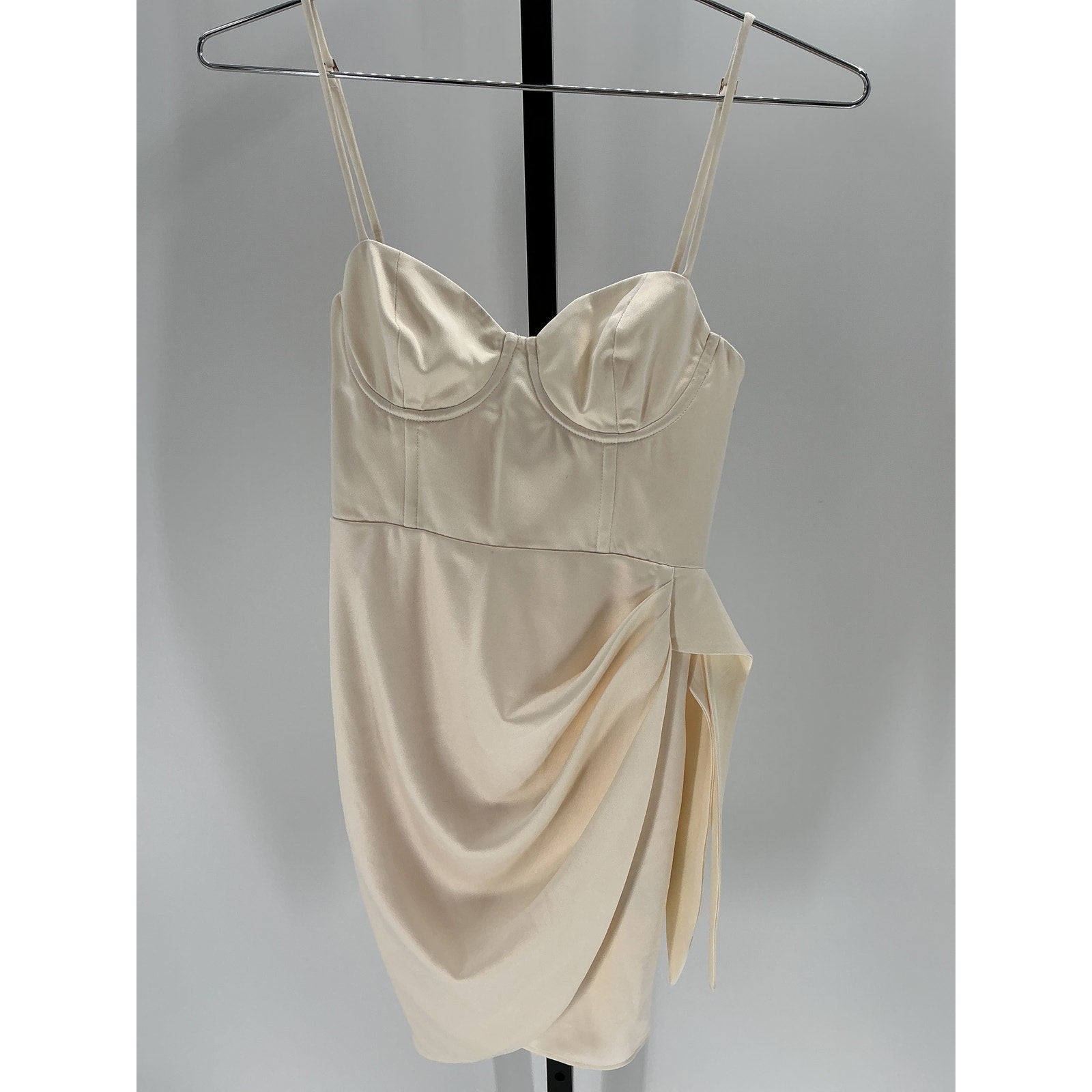 Michael Costello 'Banks' Cream Polyester Mini Dress Size XS