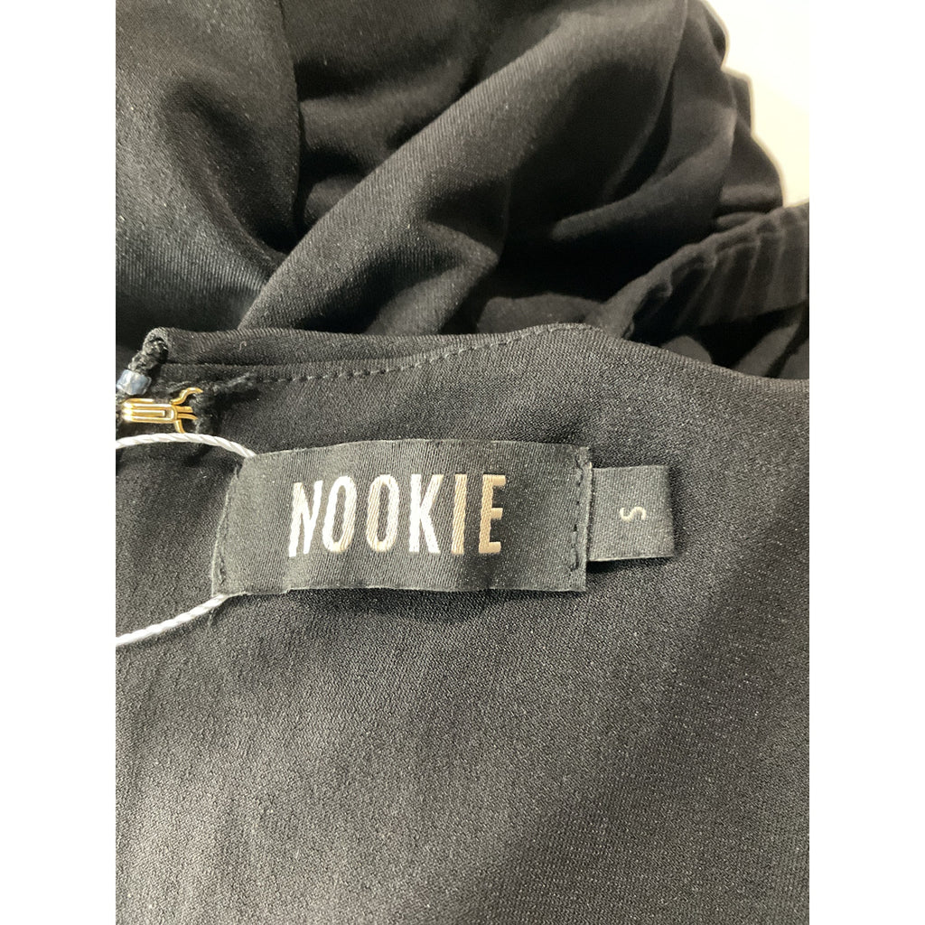 Nookie 'Fortune' Black Polyester Midi Dress Size S