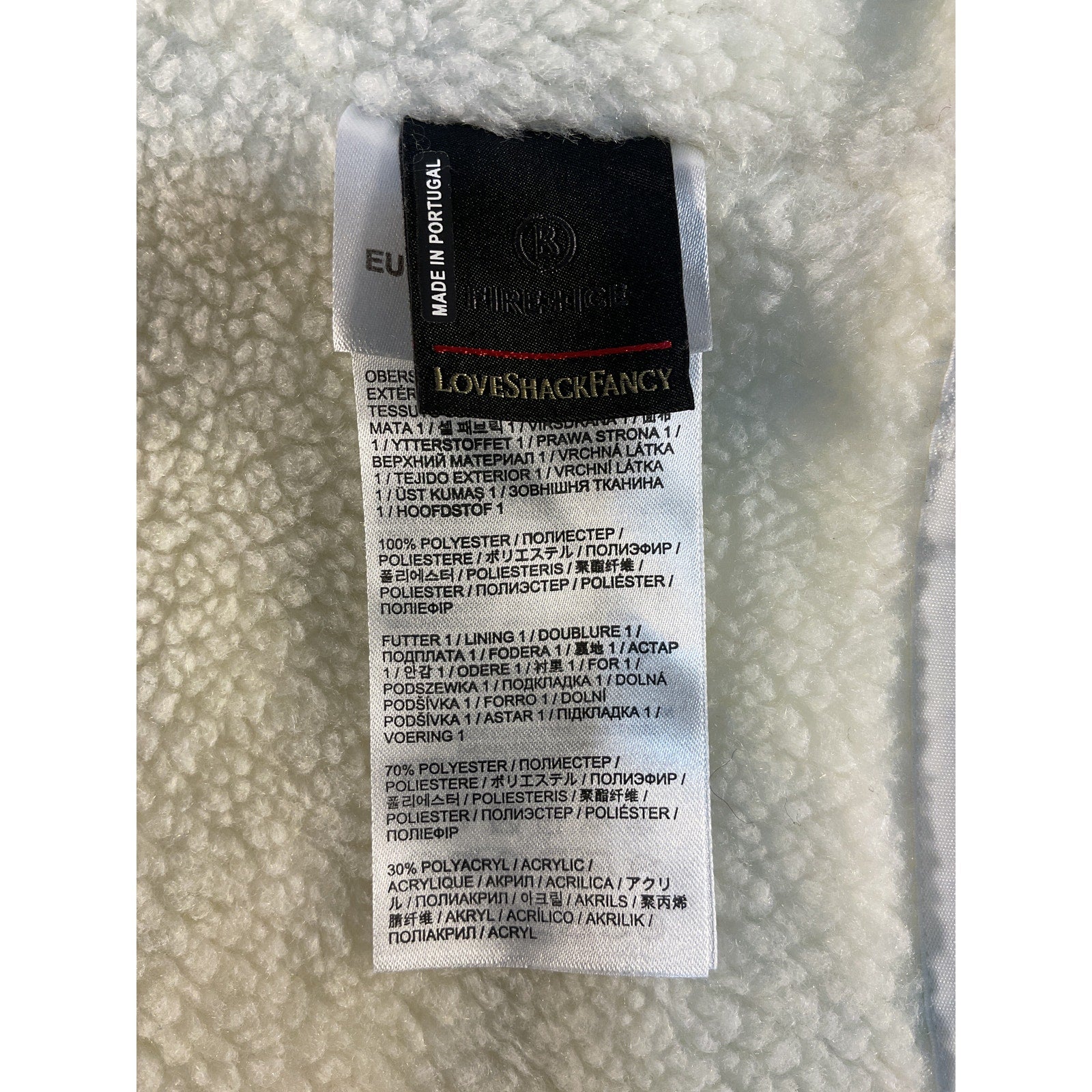 Loveshackfancy 'Arian' White Floral Fleece Neck Gator Size OS