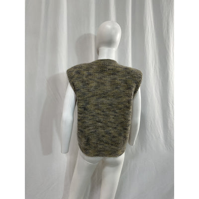 Les Coyotes De Paris 'Morris' Green M�lange Cashmere Sweater Vest Size 4