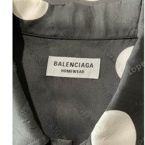 Balenciaga Oversized Black Polka Dot Button Down Shirt Size US 36 IT / US 4