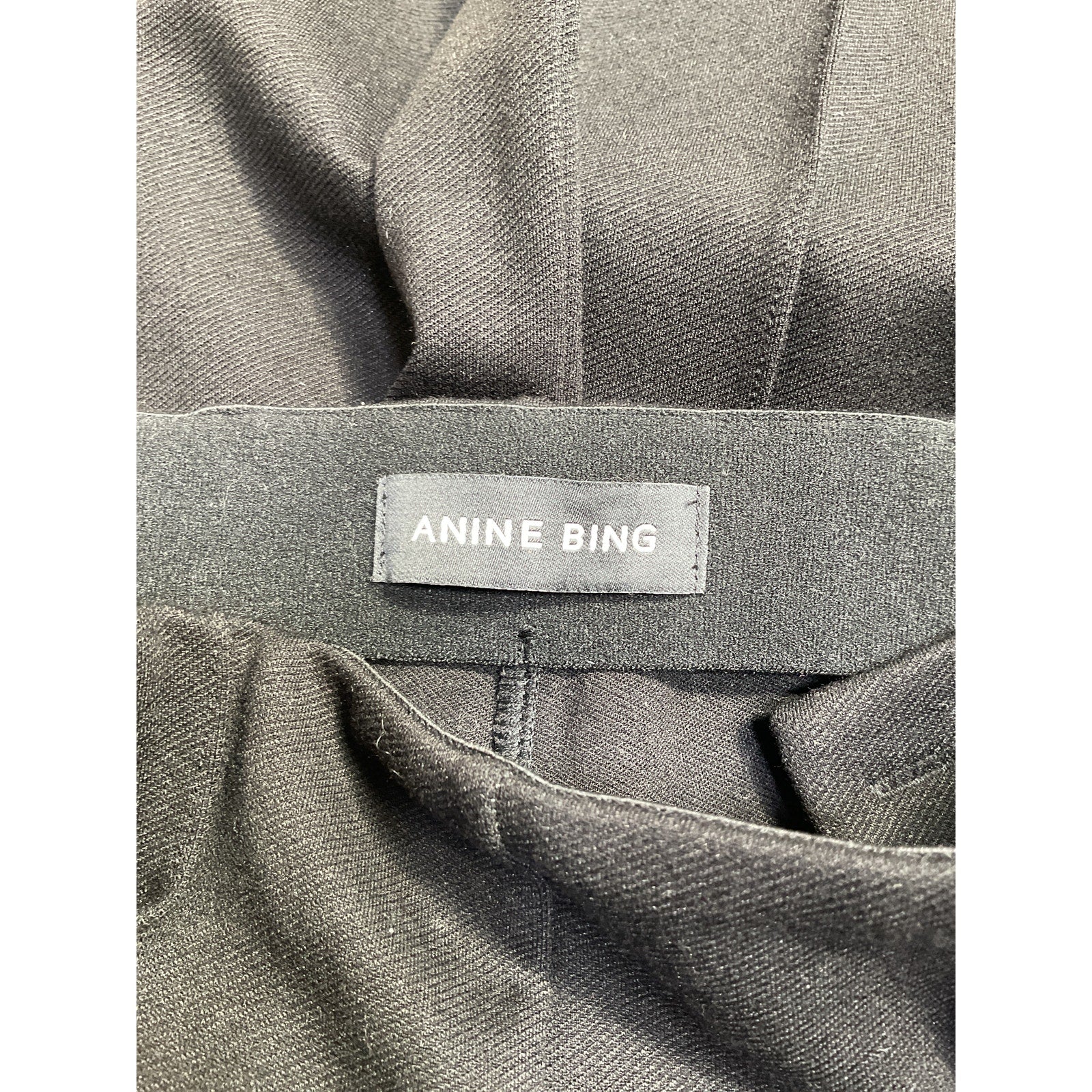 Anine Bing 'Lex' Black Rayon Pant Size 34