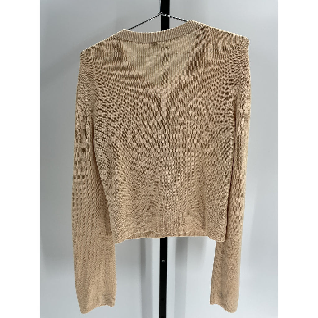 Aya Muse 'Lysi' Tan Cotton Cardigan Size L
