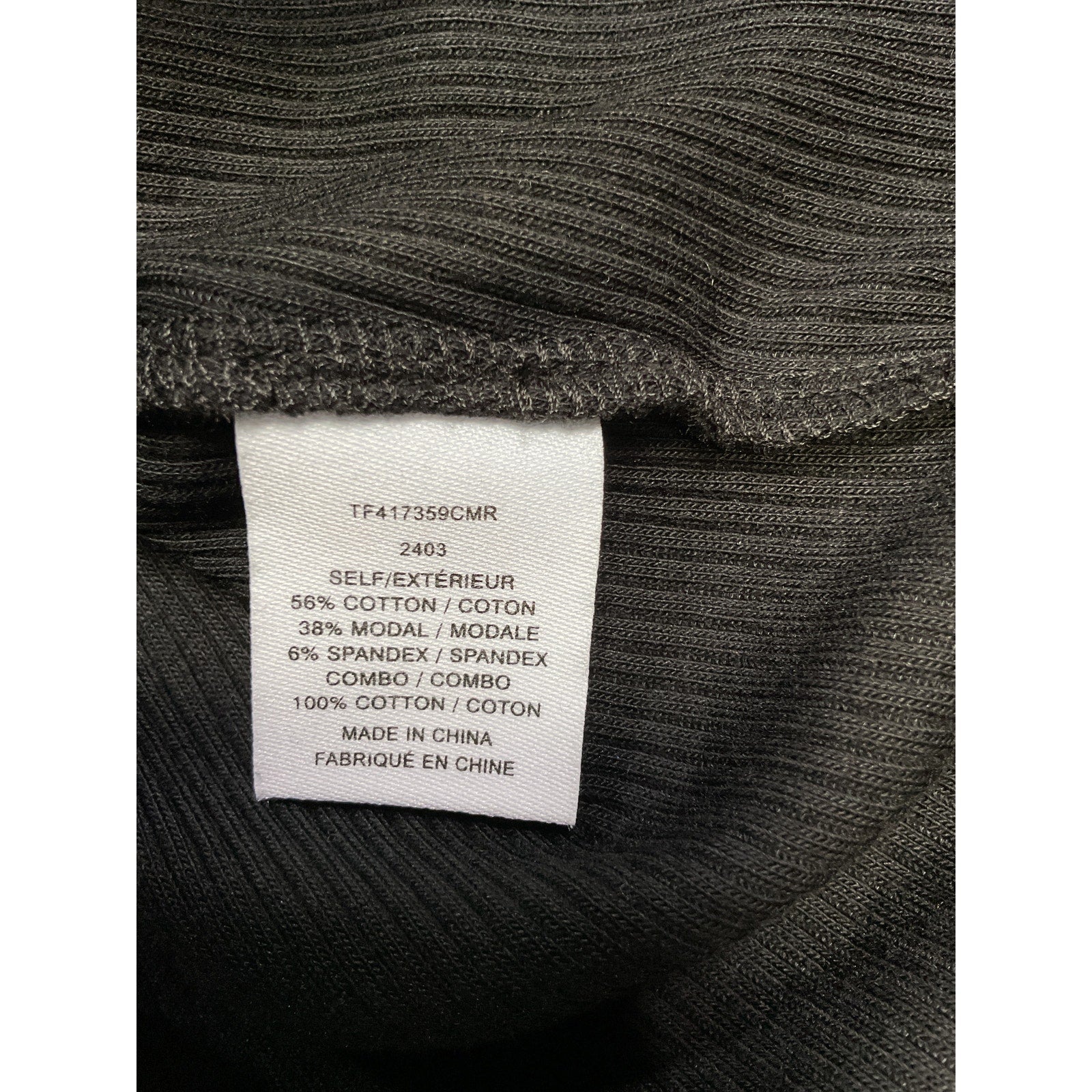 Derek Lam 10 Crosby 'Arnaldo' Black Cotton Mixed Media Tee Size M