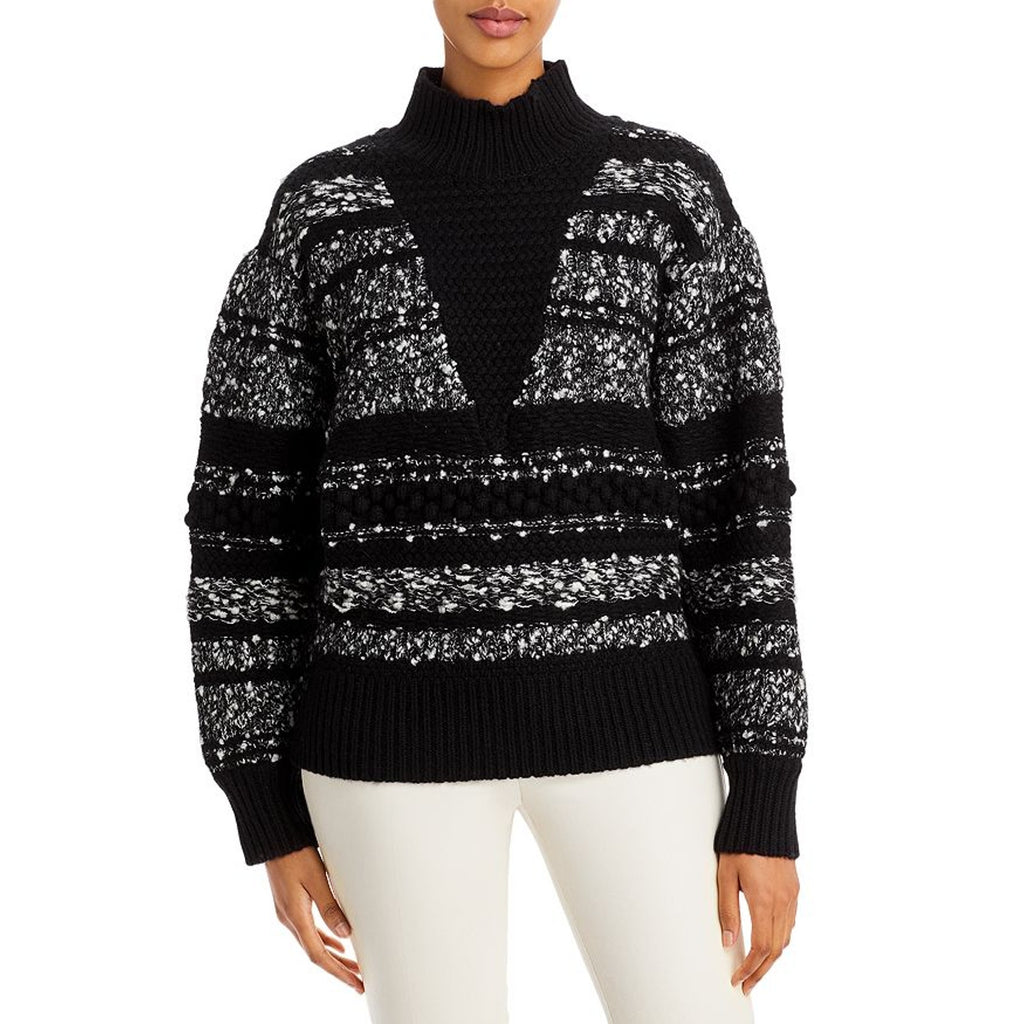 Iro 'Alpaco' Black Wool Chunky Mockneck Sweater Size XXS