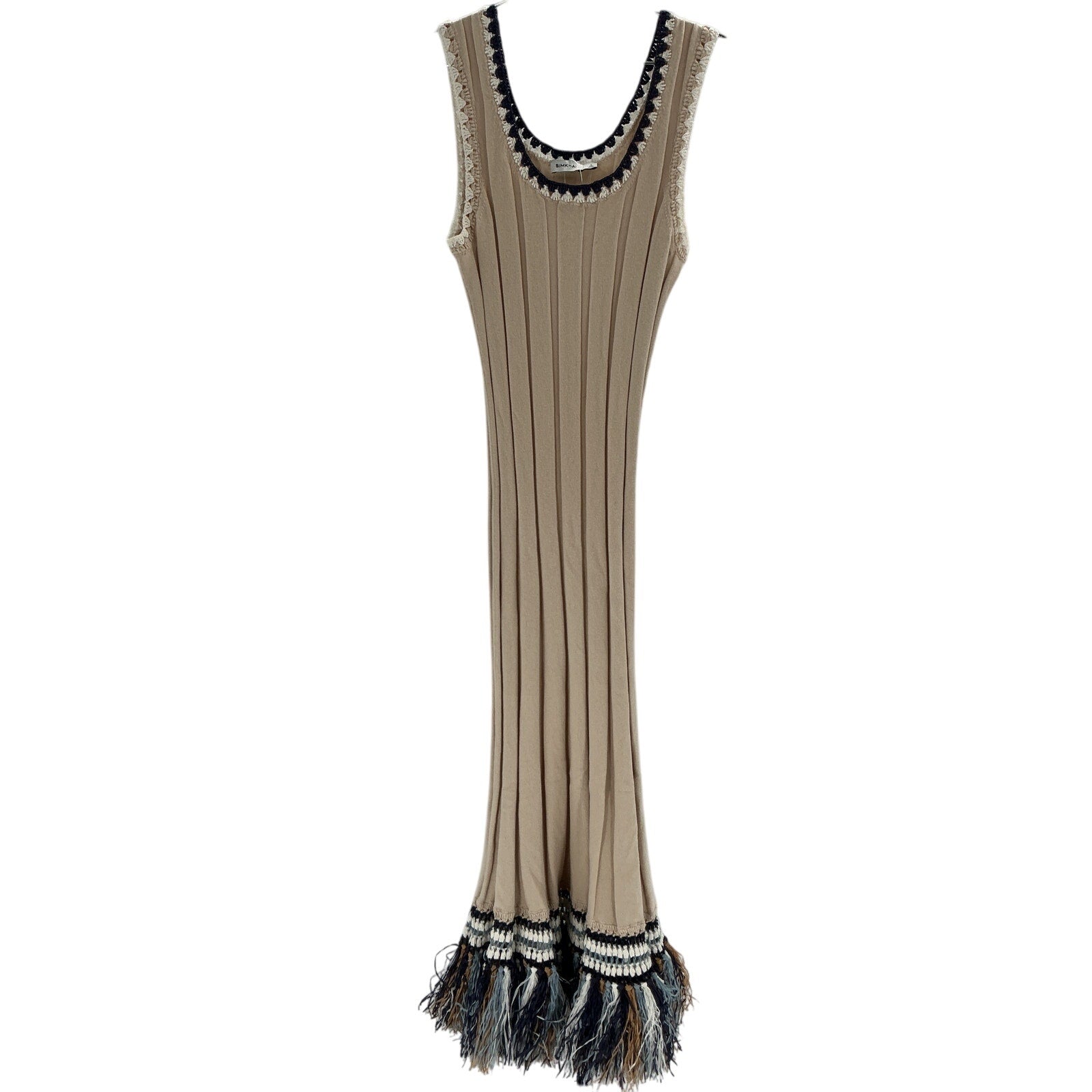 Simkhai 'Julianna' Tan Cotton Tank Midi Dress Size S