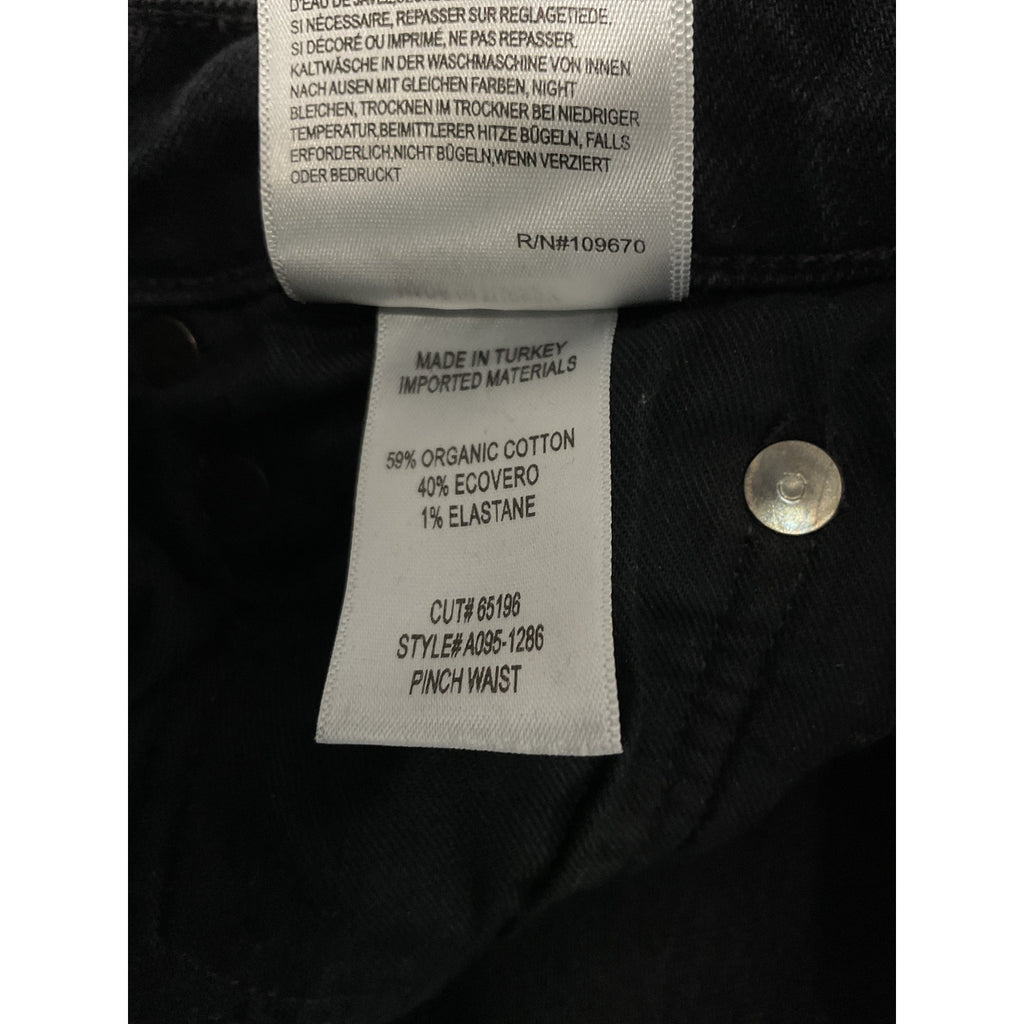 Agolde 'Pinch' Black Waist High Rise Kick Flare Denim Jean Size 26