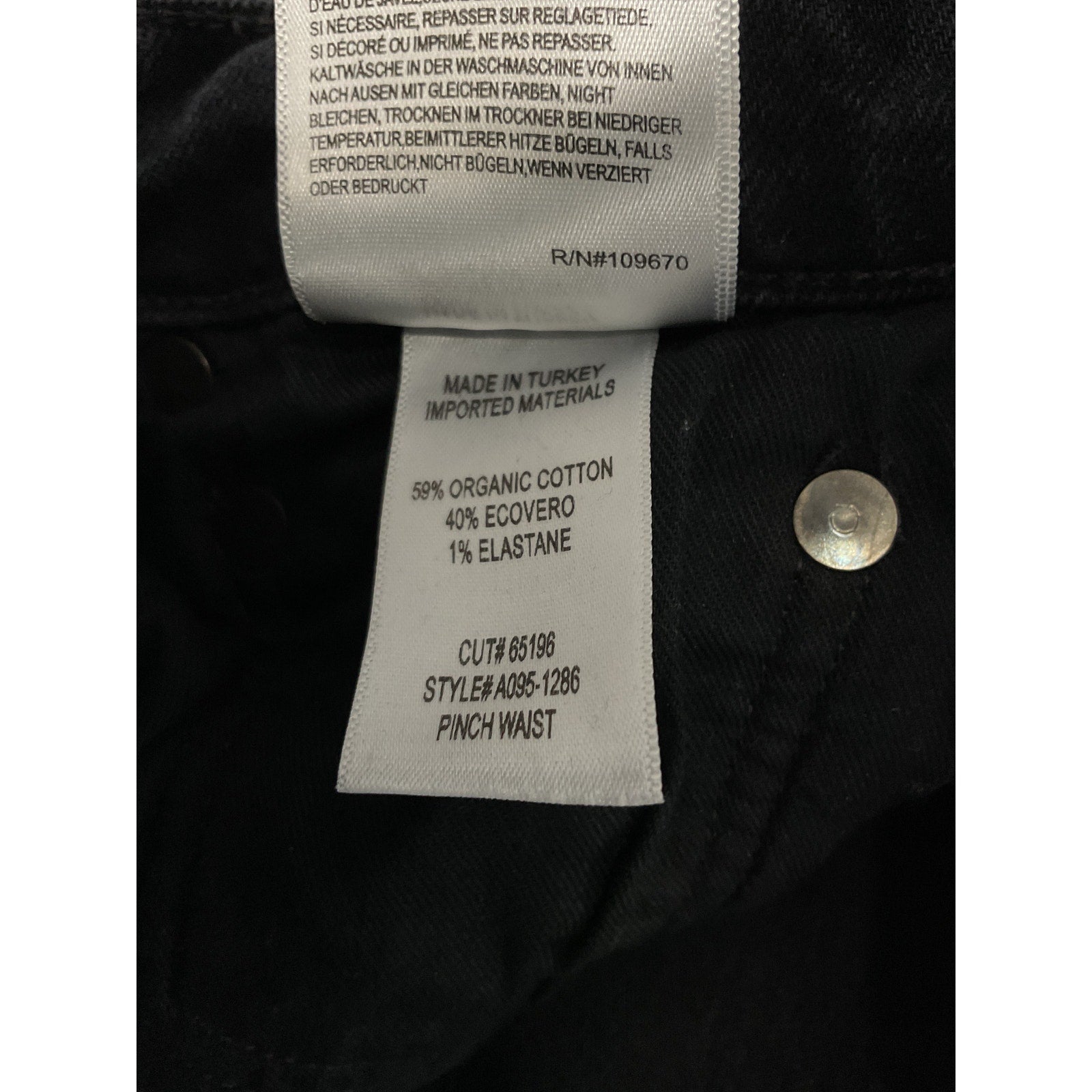 Agolde 'Pinch' Black Waist High Rise Kick Flare Denim Jean Size 26