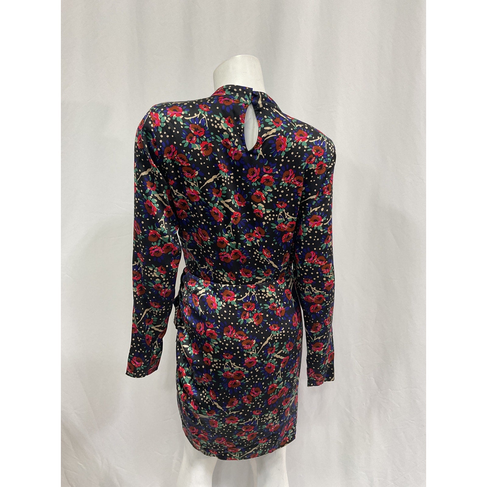 Veronica Beard 'Louella' Black Silk Floral Mini Dress Size 6