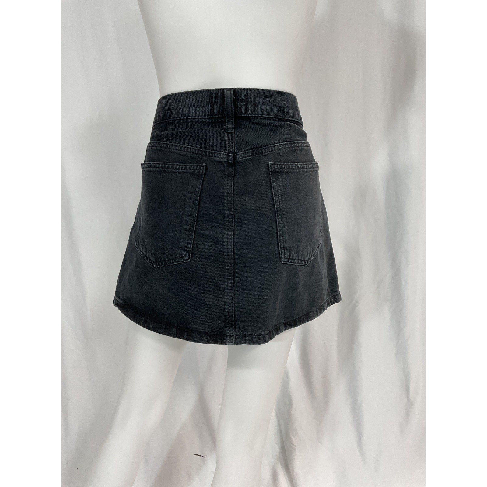 Agolde 'Liv' Black Denim Jean Mini Skirt Size 31