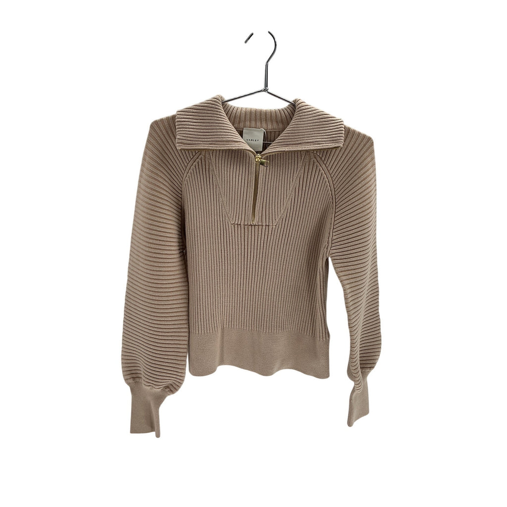 Varley 'Reid' Beige Viscose Half Zip Sweater Size XS