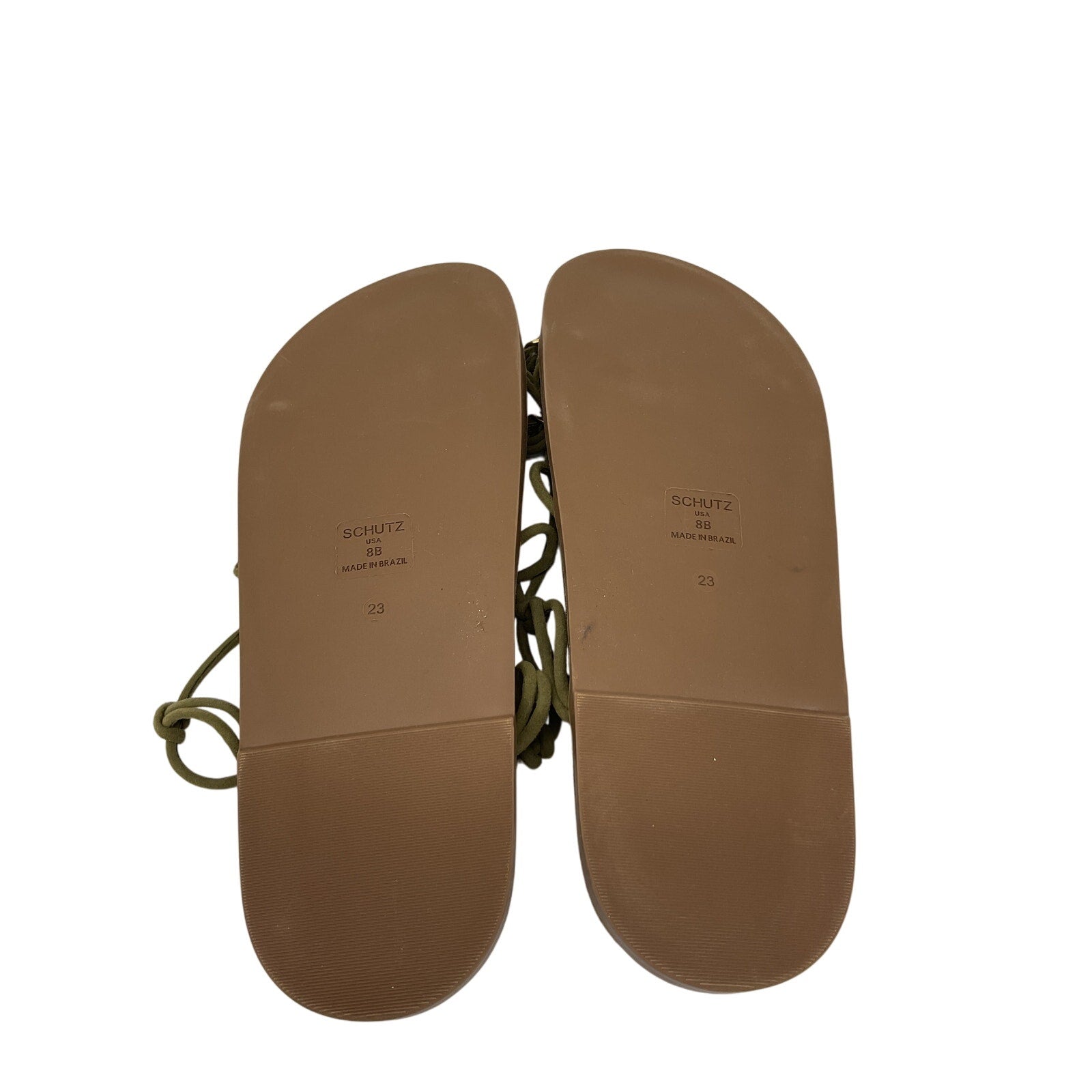 Schutz 'Calabria' Green Rubber Mid Sandal Size 8