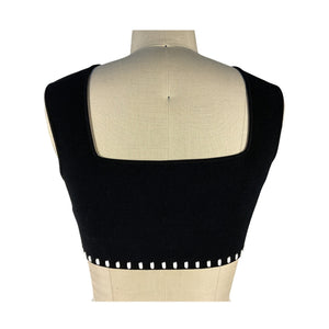 Alexis Sleek Black Kesa Crop Top Size S