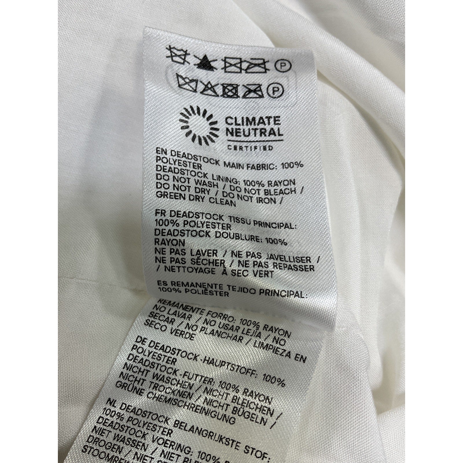 Reformation 'Savannah' White Polyester Low Waist Skirt Size 6