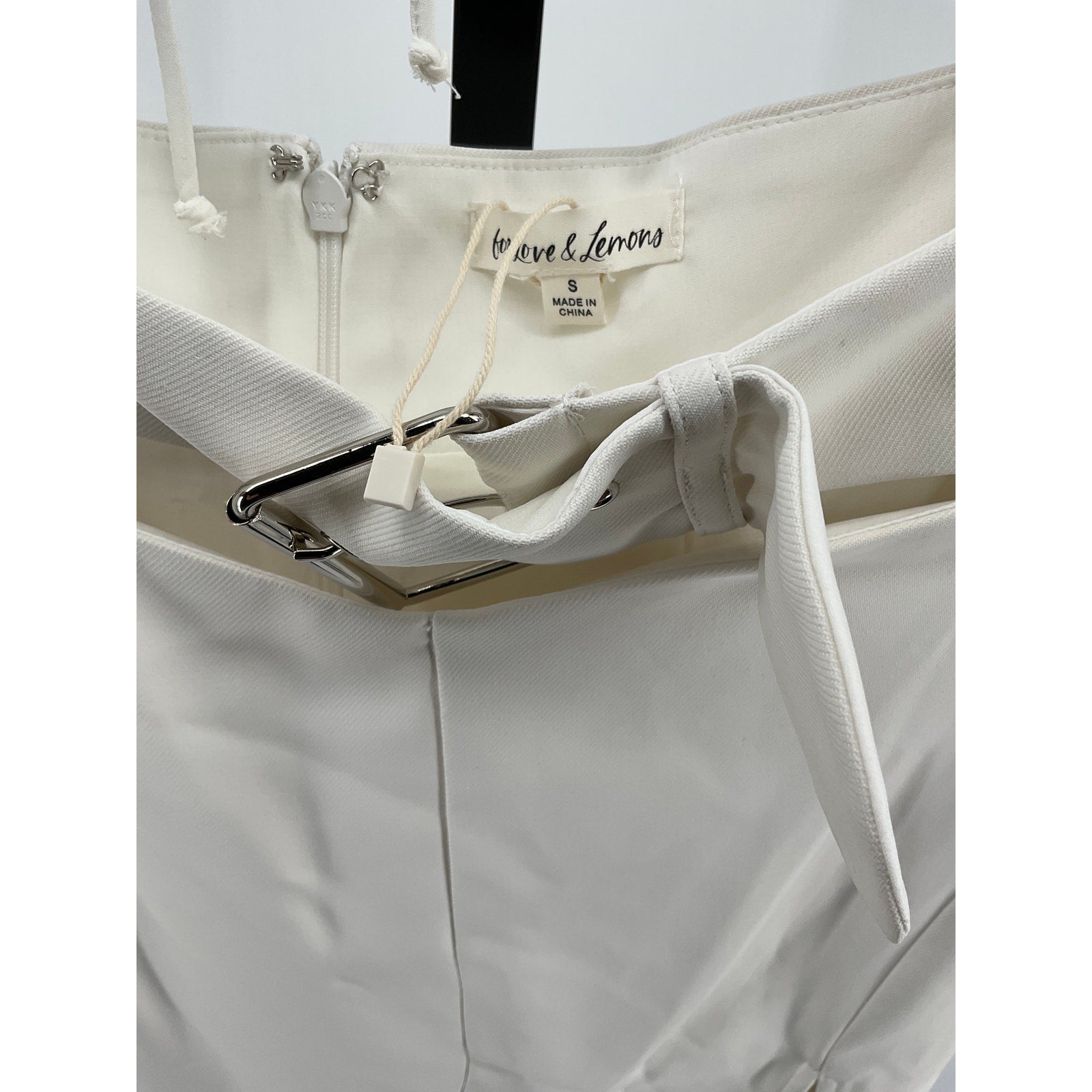 For Love & Lemons 'Natasha' Cream Polyester Midi Dress Size S