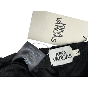 Kika Vargas Ruffled Black Frida Shorts Size 2