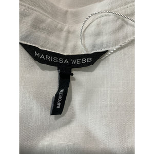 Marissa Webb Relaxed White Maxwell Linen Blouse Size M