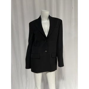 Acne Studios Black 'Net Sustain' Recycled Grain De Poudre Blazer Size 32