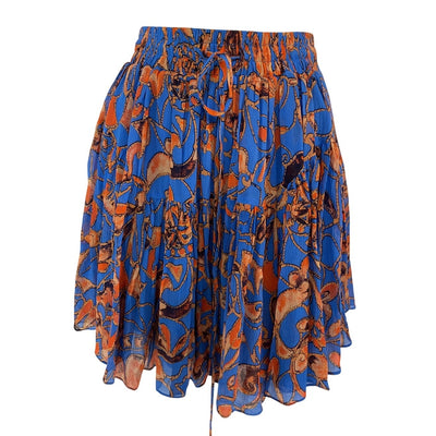 A.L.C. Vibrant Blue Sea Multi Lola Miniskirt Size 0