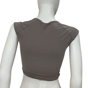 Alix Nyc Sleek Pewter Nadine Crop Top Size S